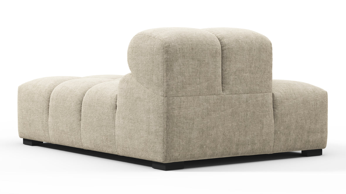 Tufty - Tufty Module, Left Chaise, Armless, Beige Gray Chenille