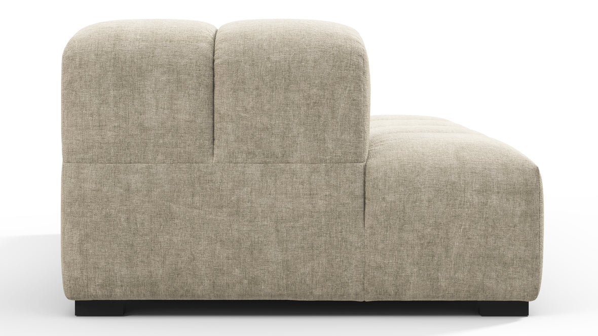 Tufty - Tufty Module, Left Chaise, Armless, Beige Gray Chenille