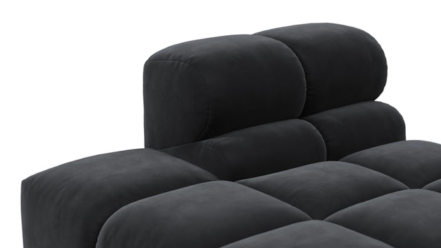 Tufty - Tufty Module, Left Chaise, Armless, Black Velvet