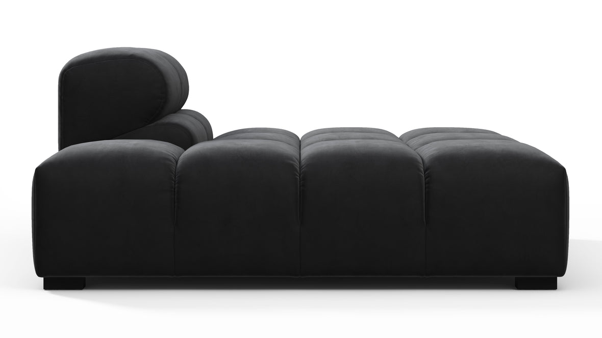 Tufty - Tufty Module, Left Chaise, Armless, Black Velvet