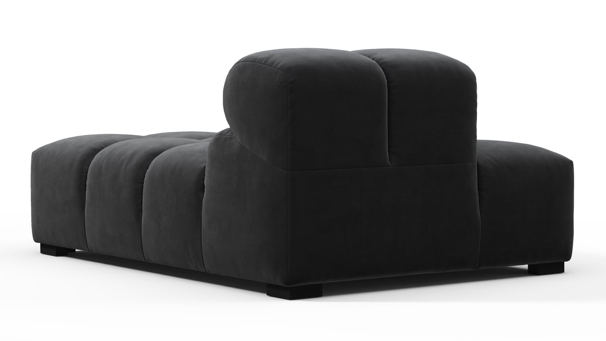 Tufty - Tufty Module, Left Chaise, Armless, Black Velvet