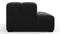 Tufty - Tufty Module, Left Chaise, Armless, Black Velvet