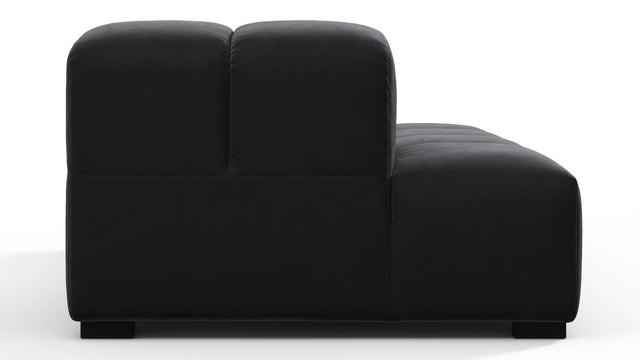 Tufty - Tufty Module, Left Chaise, Armless, Black Velvet