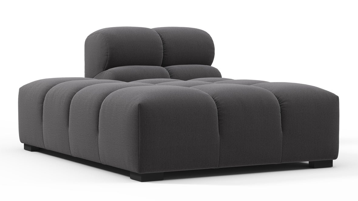 Tufty - Tufty Module, Left Chaise, Armless, Ink Brushed Weave