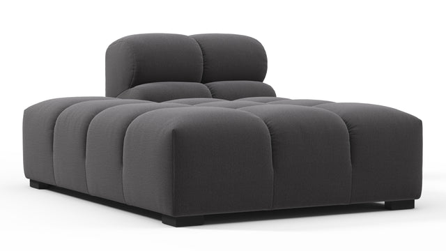 Tufty - Tufty Module, Left Chaise, Armless, Ink Brushed Weave