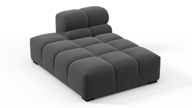 Tufty - Tufty Module, Left Chaise, Armless, Ink Brushed Weave