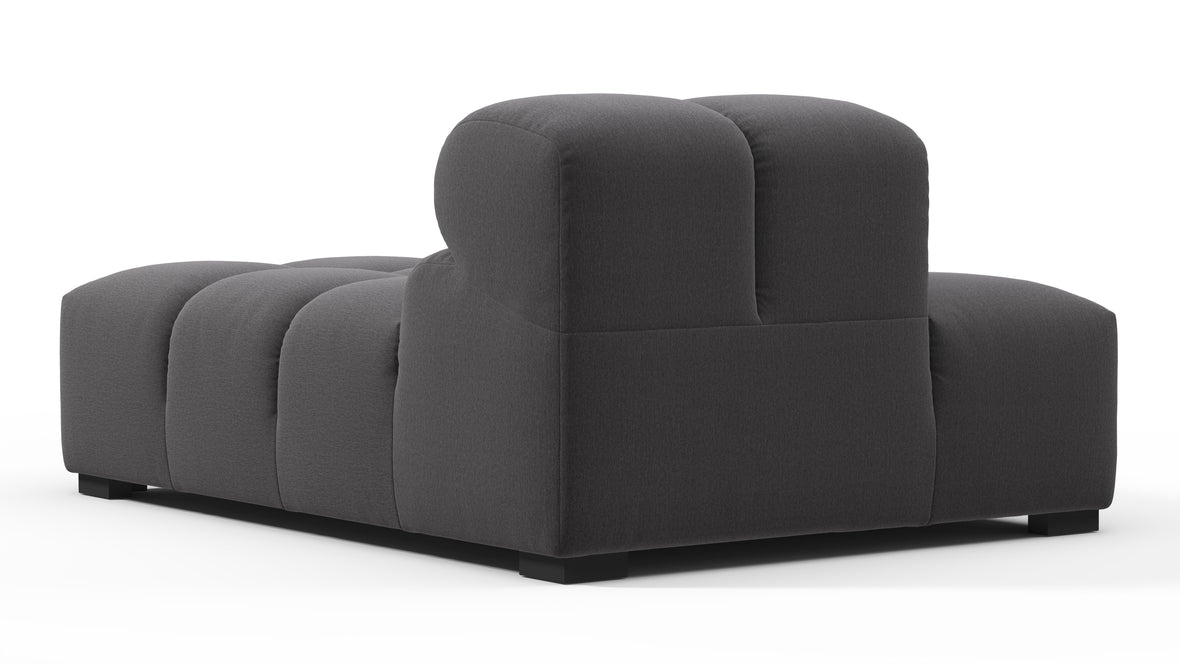 Tufty - Tufty Module, Left Chaise, Armless, Ink Brushed Weave