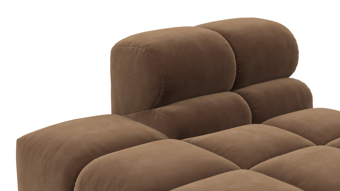 Tufty - Tufty Module, Left Chaise, Armless, Mocha Velvet