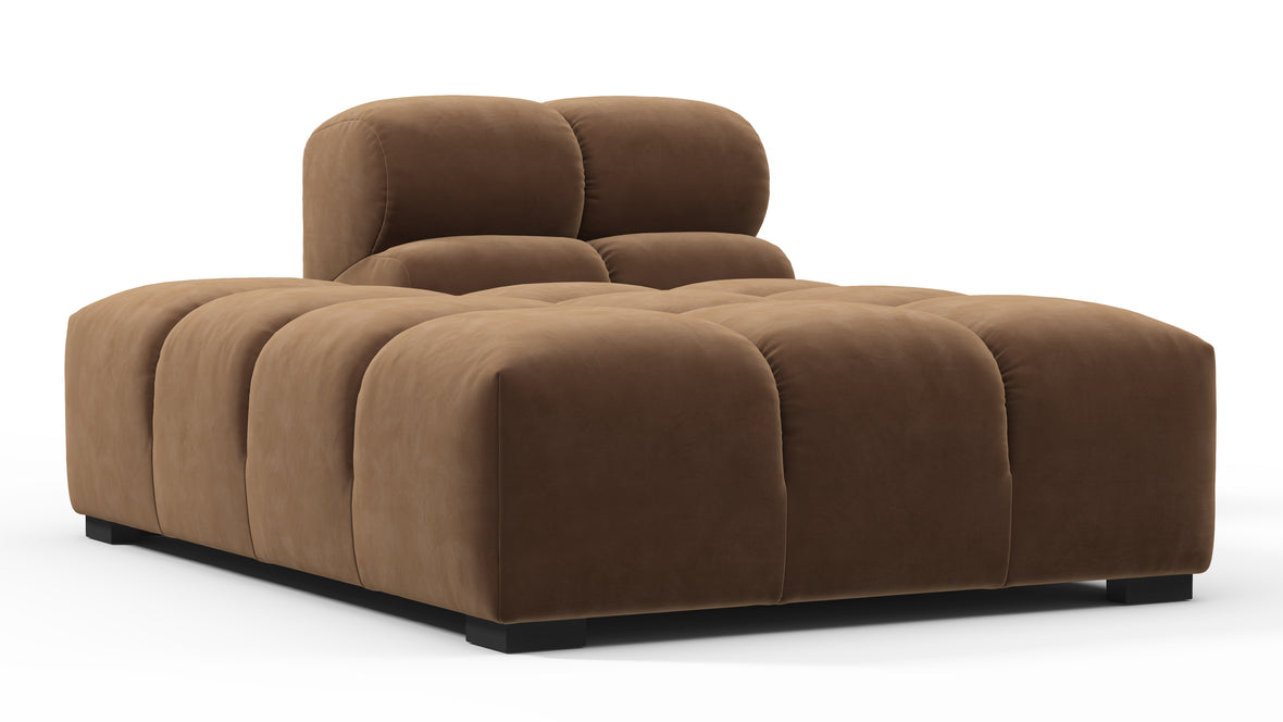 Tufty - Tufty Module, Left Chaise, Armless, Mocha Velvet