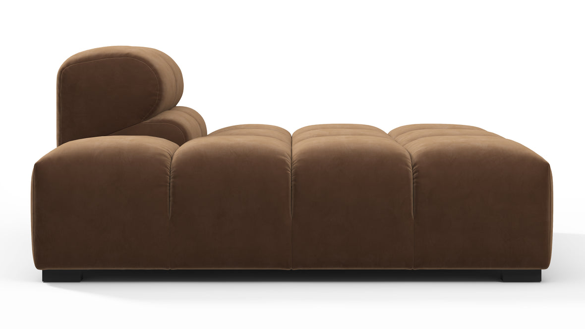 Tufty - Tufty Module, Left Chaise, Armless, Mocha Velvet