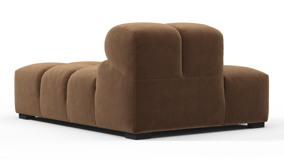 Tufty - Tufty Module, Left Chaise, Armless, Mocha Velvet