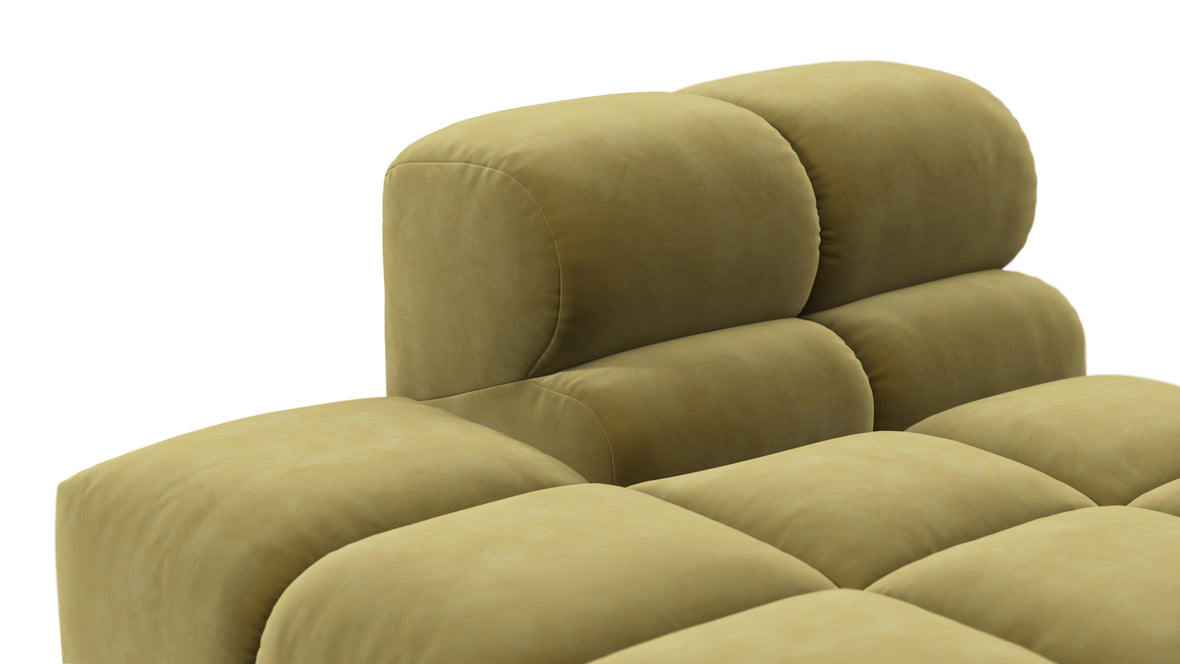 Tufty - Tufty Module, Left Chaise, Armless, Olive Gold Velvet