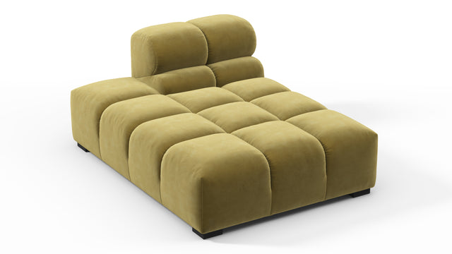 Tufty - Tufty Module, Left Chaise, Armless, Olive Gold Velvet