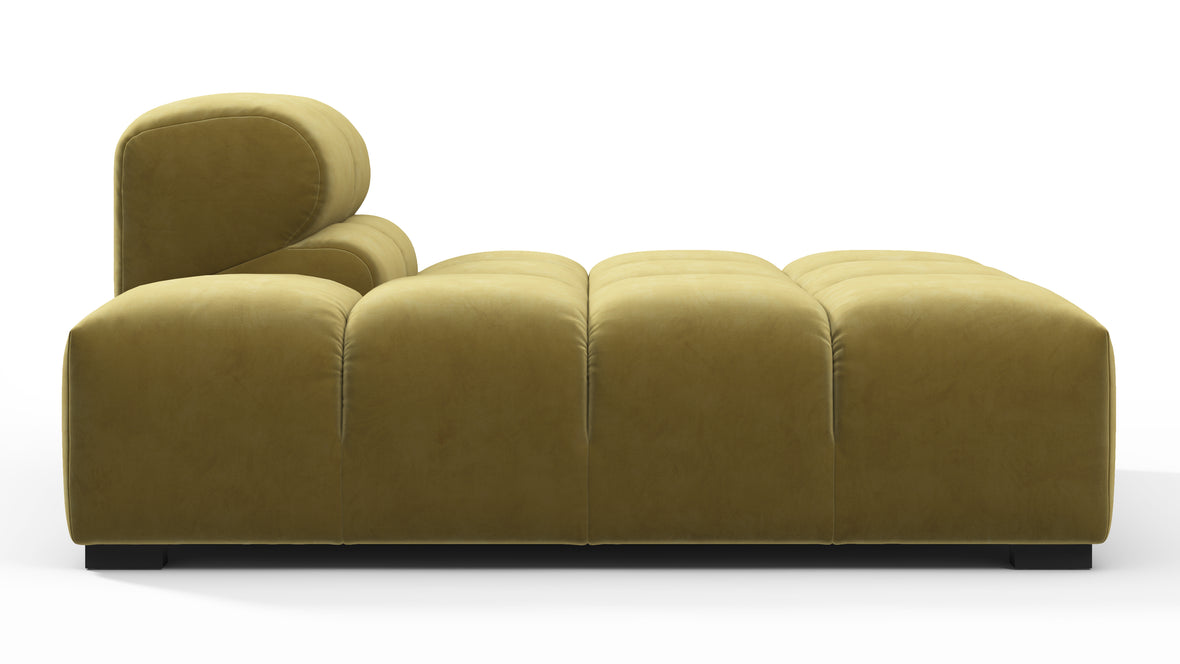 Tufty - Tufty Module, Left Chaise, Armless, Olive Gold Velvet