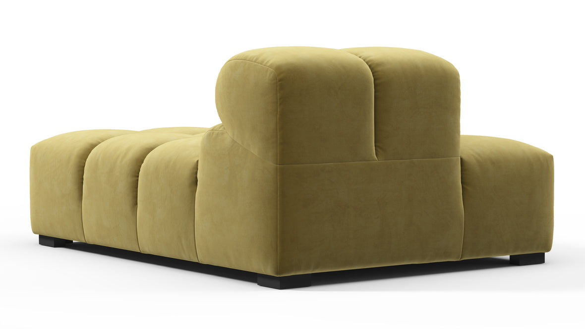Tufty - Tufty Module, Left Chaise, Armless, Olive Gold Velvet