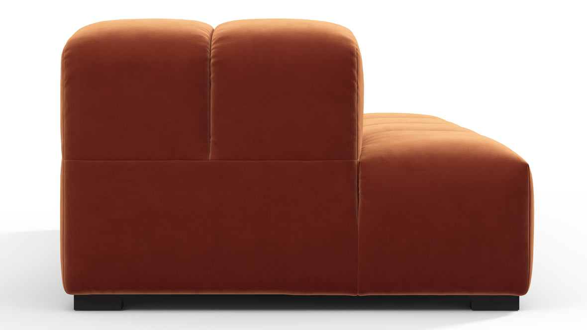 Tufty - Tufty Module, Left Chaise, Armless, Spice Velvet