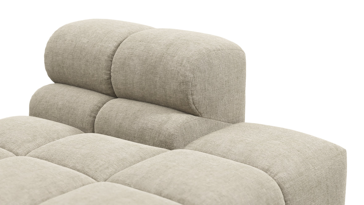 Tufty - Tufty Module, Right Chaise, Armless, Beige Gray Chenille