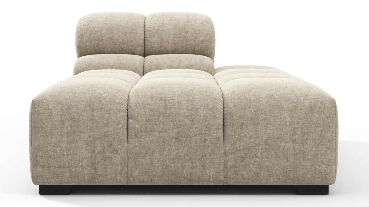 Tufty - Tufty Module, Right Chaise, Armless, Beige Gray Chenille