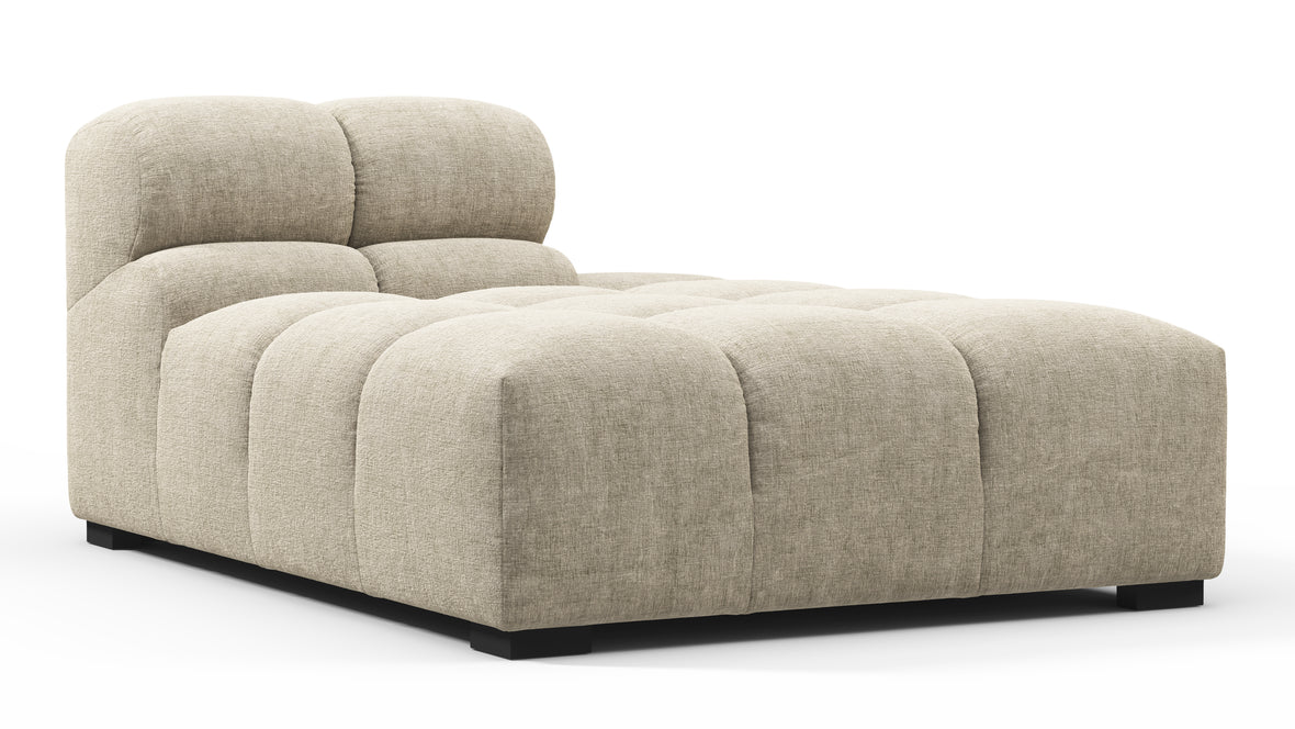 Tufty - Tufty Module, Right Chaise, Armless, Beige Gray Chenille