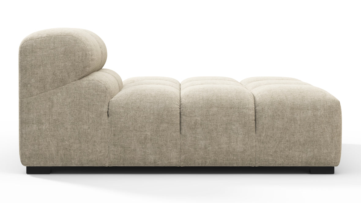 Tufty - Tufty Module, Right Chaise, Armless, Beige Gray Chenille
