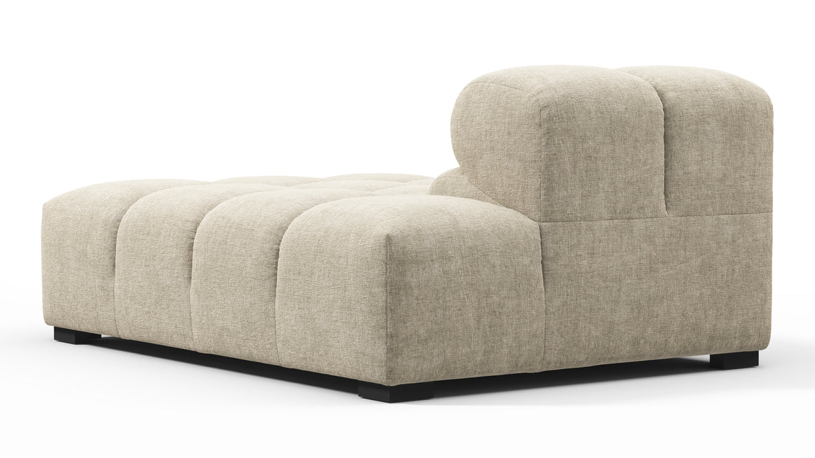 Tufty - Tufty Module, Right Chaise, Armless, Beige Gray Chenille