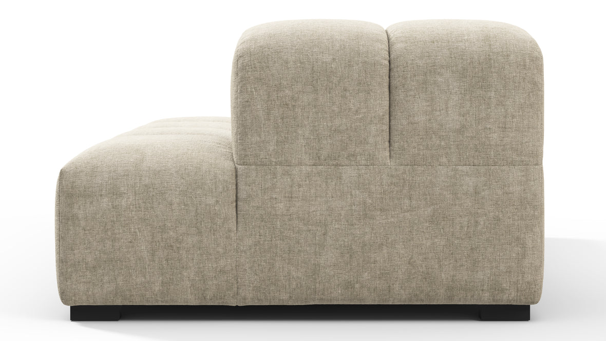 Tufty - Tufty Module, Right Chaise, Armless, Beige Gray Chenille