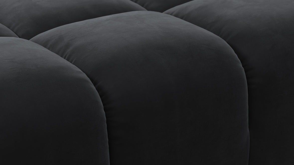 Tufty - Tufty Module, Right Chaise, Armless, Black Velvet