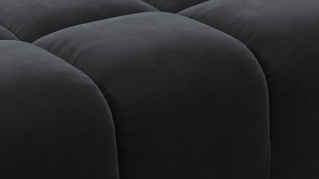 Tufty - Tufty Module, Right Chaise, Armless, Black Velvet