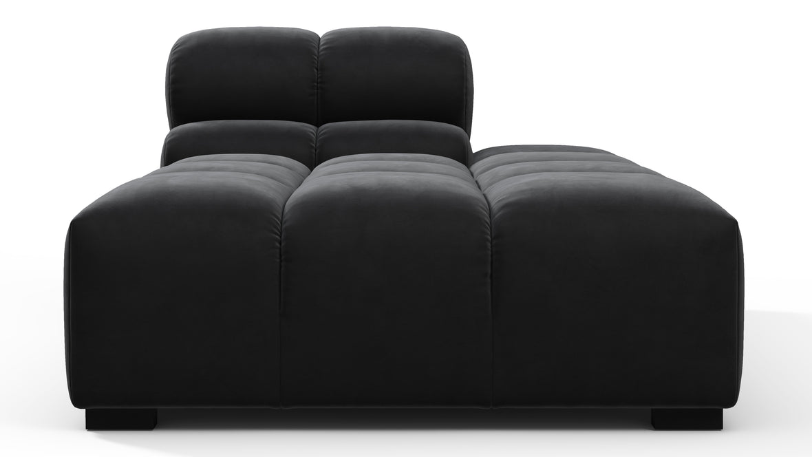 Tufty - Tufty Module, Right Chaise, Armless, Black Velvet