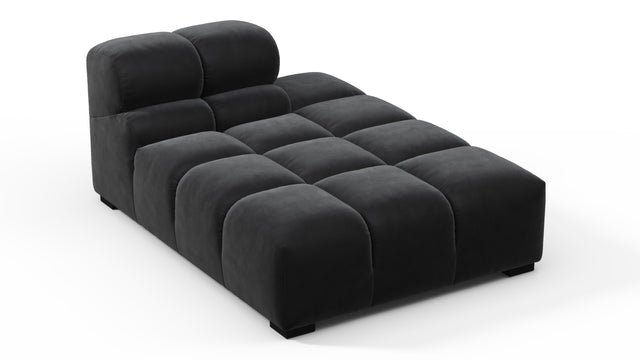 Tufty - Tufty Module, Right Chaise, Armless, Black Velvet