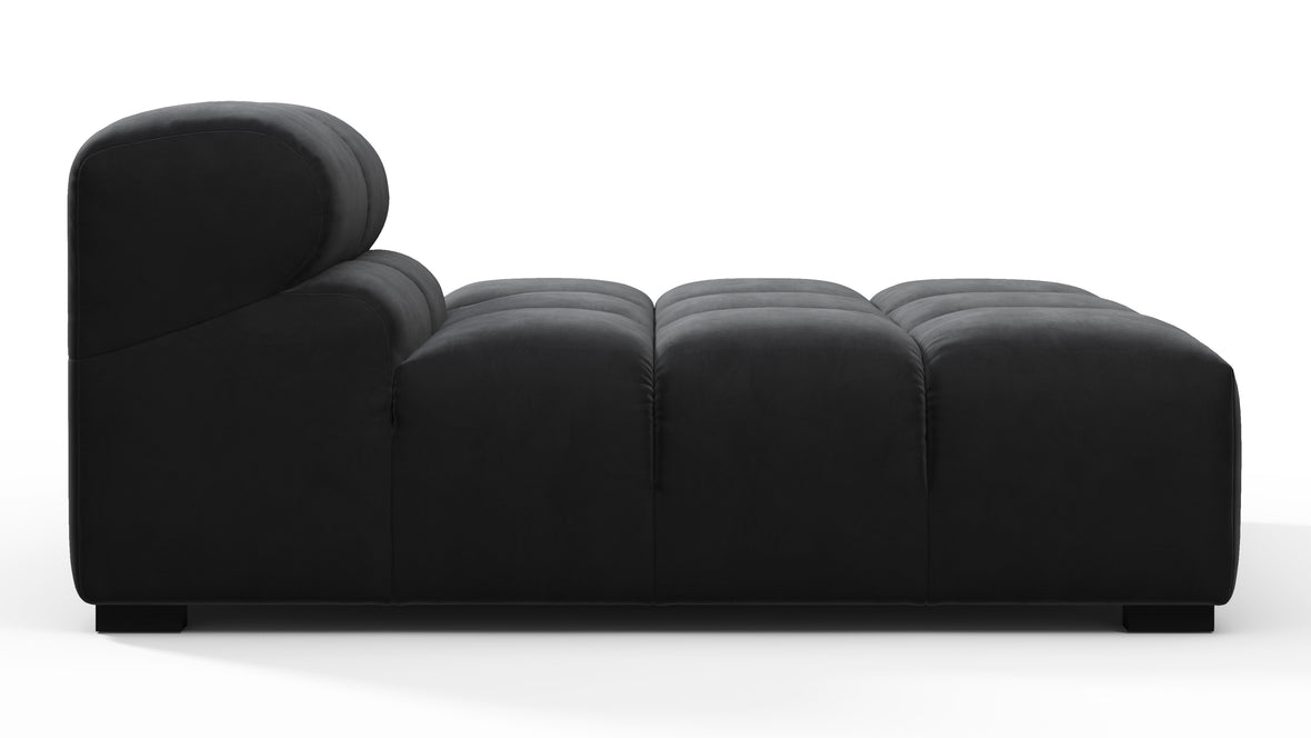 Tufty - Tufty Module, Right Chaise, Armless, Black Velvet