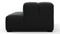 Tufty - Tufty Module, Right Chaise, Armless, Black Velvet