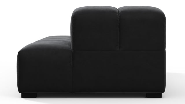 Tufty - Tufty Module, Right Chaise, Armless, Black Velvet