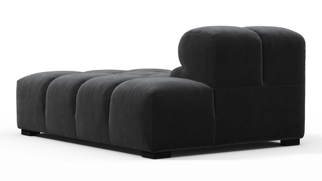 Tufty - Tufty Module, Right Chaise, Armless, Black Velvet