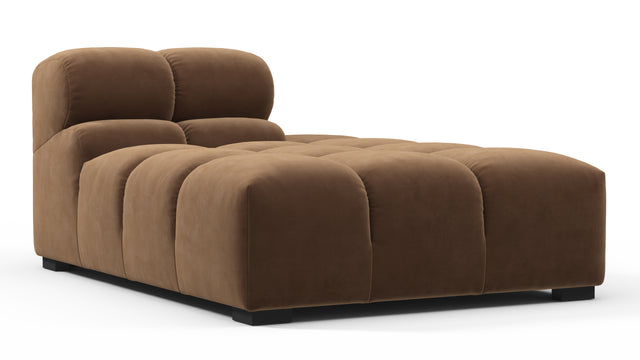 Tufty - Tufty Module, Right Chaise, Armless, Mocha Velvet