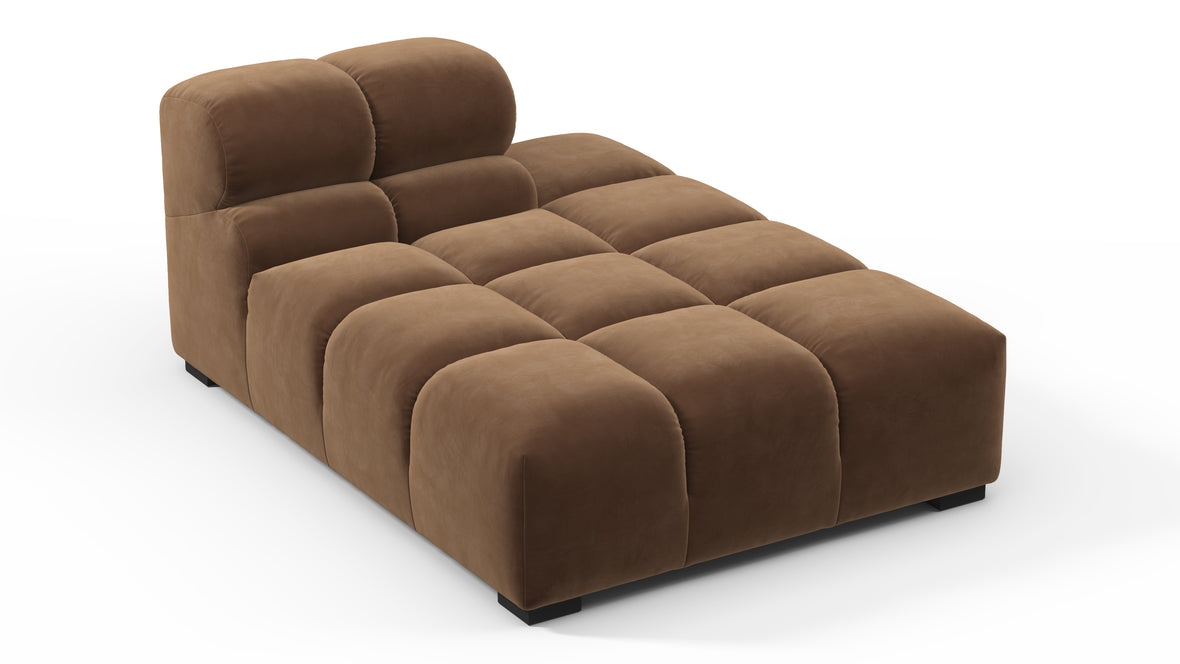 Tufty - Tufty Module, Right Chaise, Armless, Mocha Velvet