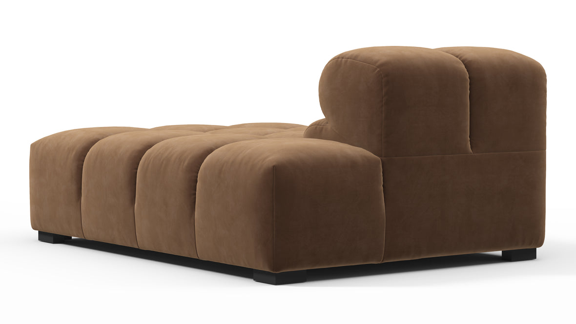 Tufty - Tufty Module, Right Chaise, Armless, Mocha Velvet