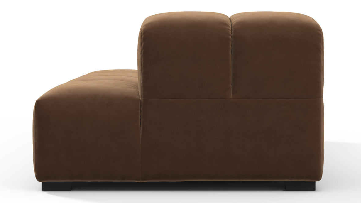 Tufty - Tufty Module, Right Chaise, Armless, Mocha Velvet