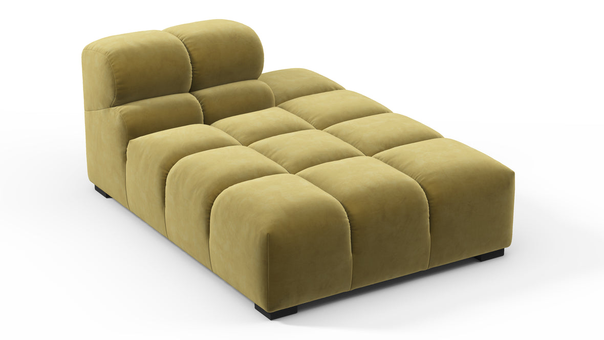 Tufty - Tufty Module, Right Chaise, Armless, Olive Gold Velvet