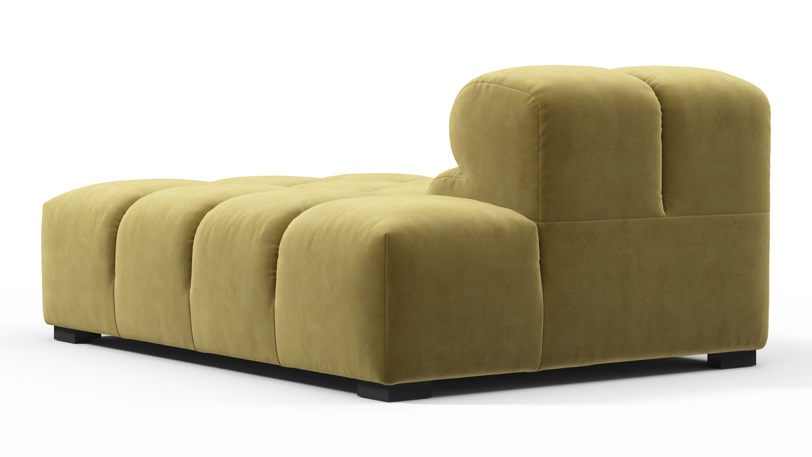 Tufty - Tufty Module, Right Chaise, Armless, Olive Gold Velvet