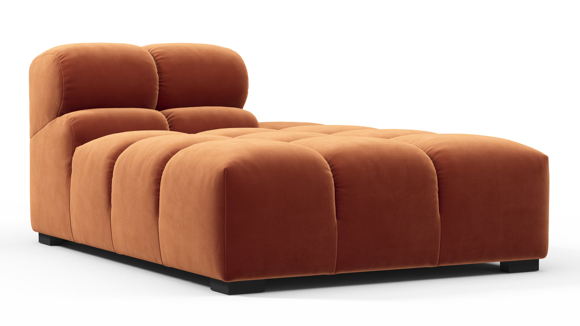 Tufty - Tufty Module, Right Chaise, Armless, Spice Velvet