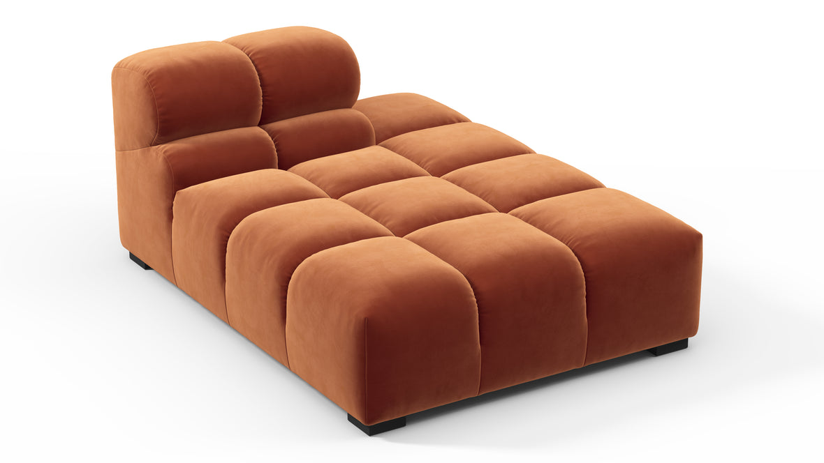 Tufty - Tufty Module, Right Chaise, Armless, Spice Velvet