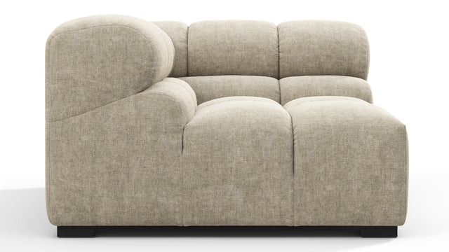 Tufty - Tufty Module, Left Corner, Beige Gray Chenille