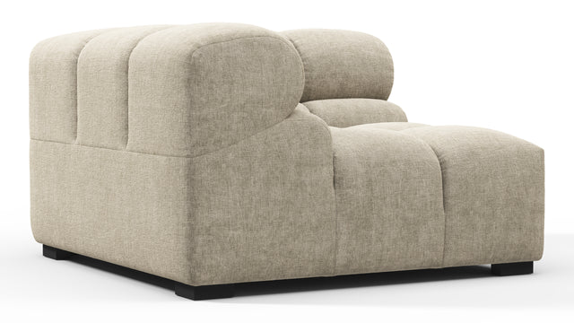 Tufty - Tufty Module, Left Corner, Beige Gray Chenille