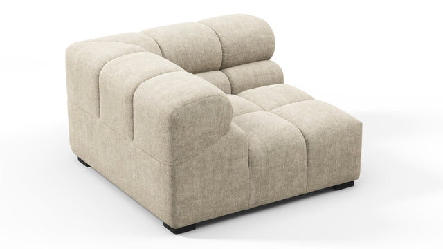 Tufty - Tufty Module, Left Corner, Beige Gray Chenille