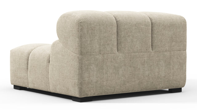 Tufty - Tufty Module, Left Corner, Beige Gray Chenille