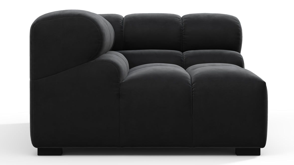 Tufty - Tufty Module, Left Corner, Black Velvet