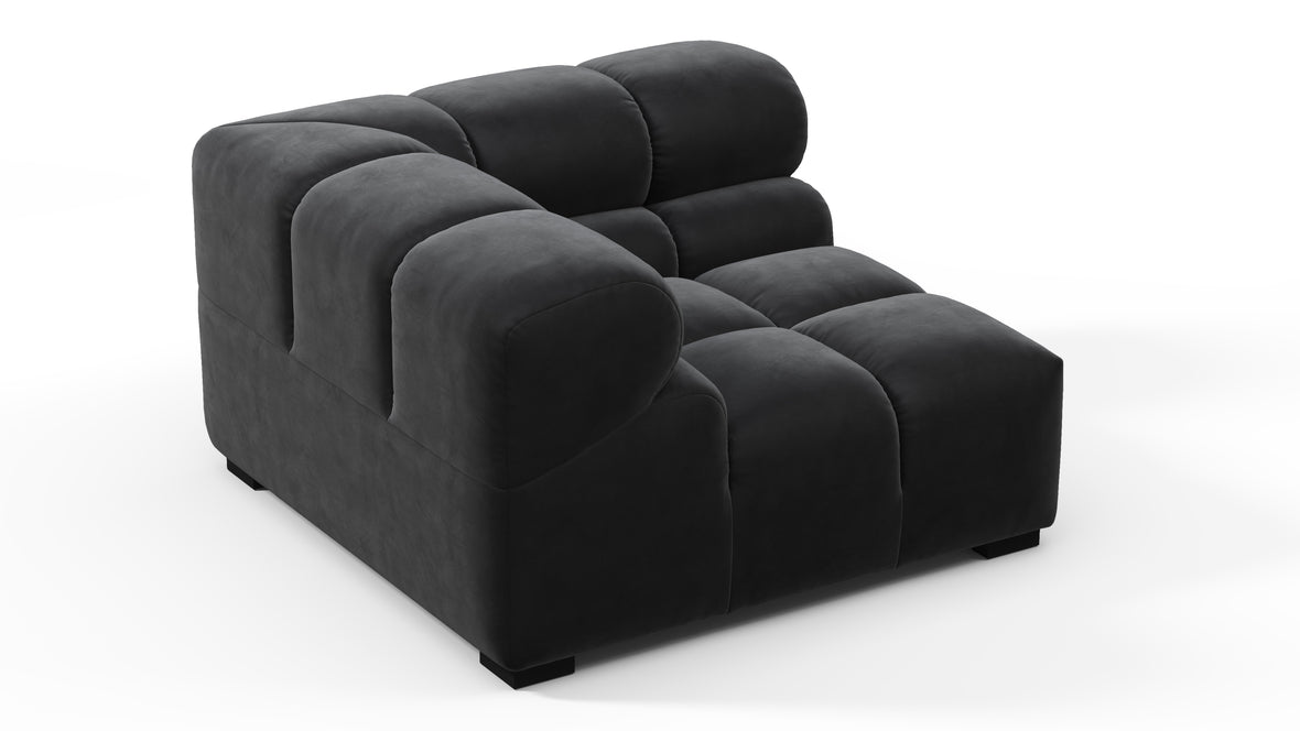Tufty - Tufty Module, Left Corner, Black Velvet