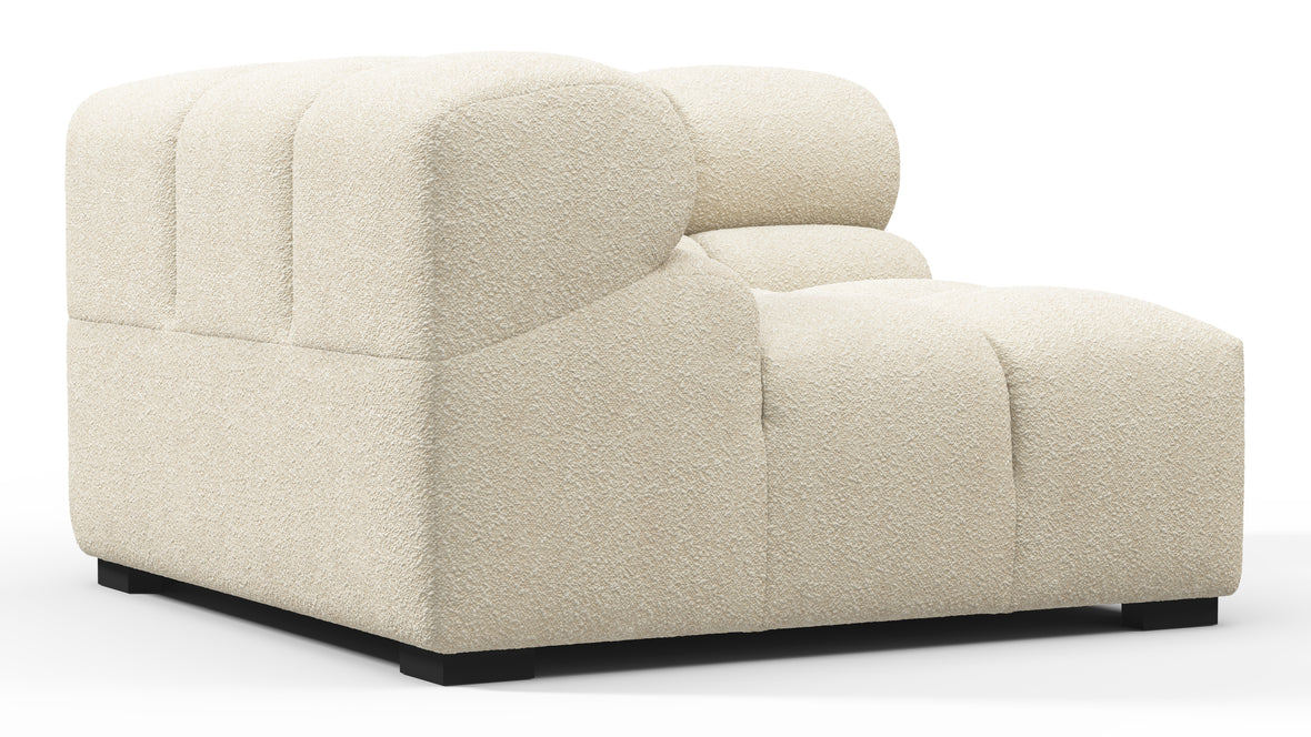 Tufty - Tufty Module, Left Corner, Eggshell Boucle