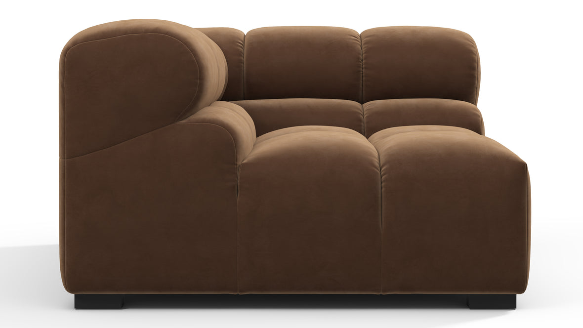 Tufty - Tufty Module, Left Corner, Mocha Velvet